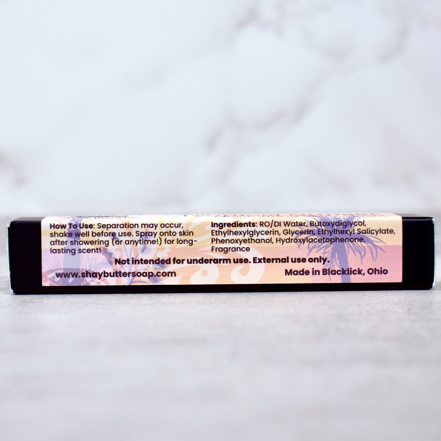 Product packaging with a label on a white background